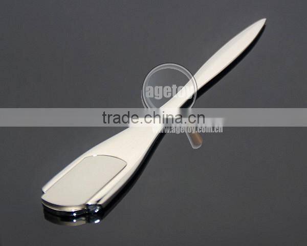 Zinc Alloy High Polished Promotional Blank Silver Color Metal Manual Letter Opener