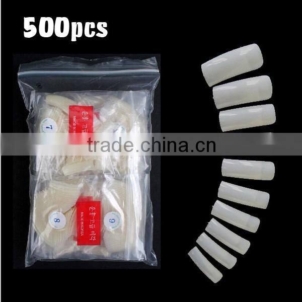 500pcs wholesale plain fake nail DIY nail arts