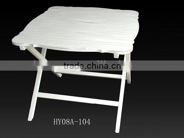 French style classic foldable wood outside table