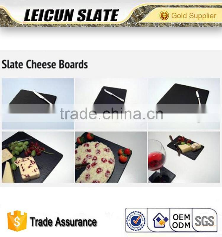 Various shapes and sizes natural slate stone cheese board