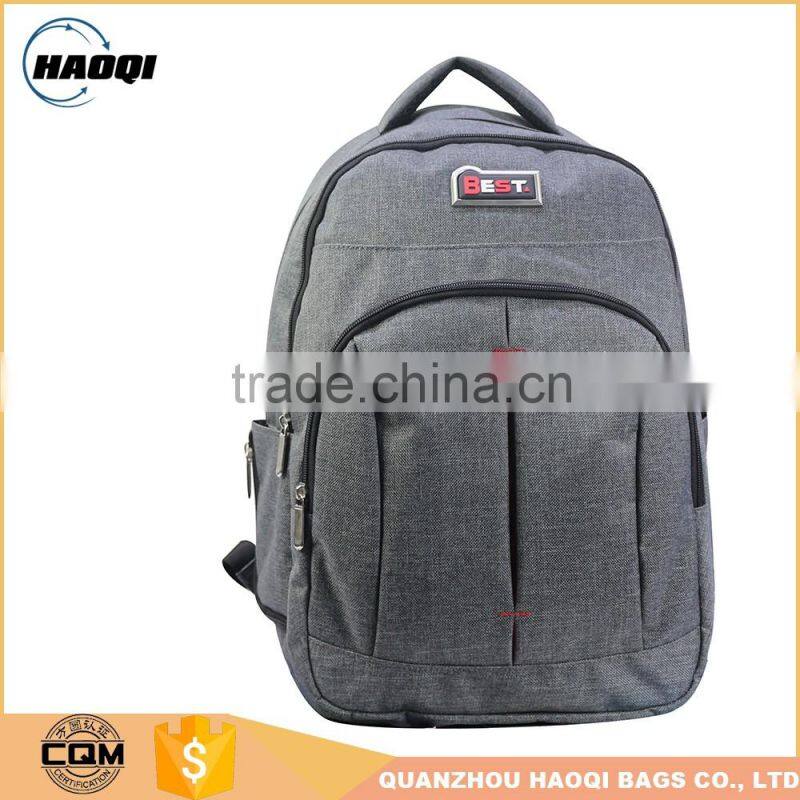 Plain grey canvas backpack outdoor for teenage