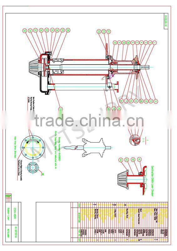 METSLURRY LONG SHAFT 65XV SPR SLURRY PUMP SUBMERGED SAND PUMP