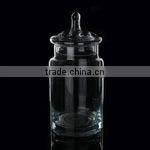 Handmade Clear Glass Bell Jar with Lid