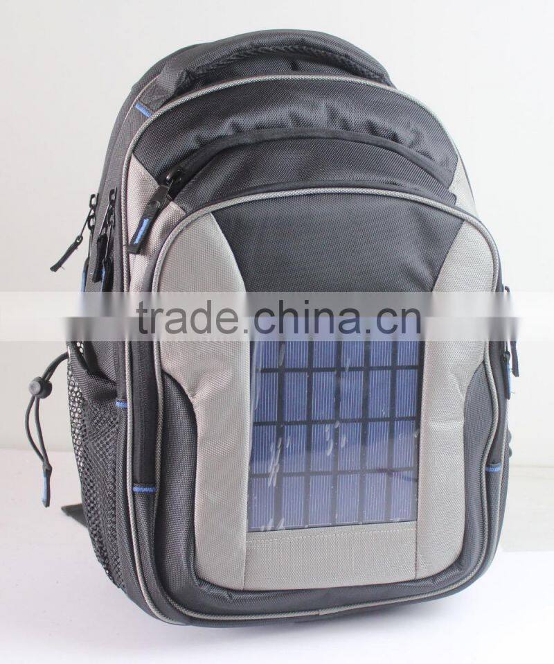 High quality hiking 1680D backpack with solar panel