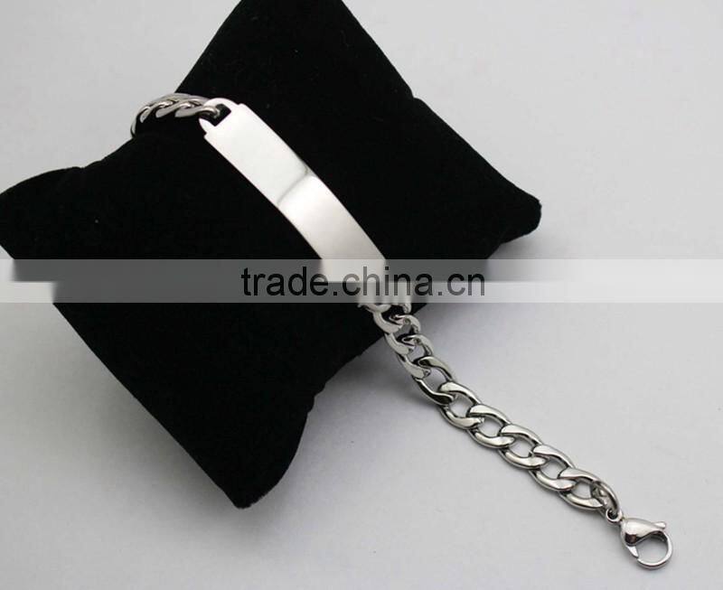 Factory Customize Stainless Steel Tag ID Bracelet Men's Jewelry
