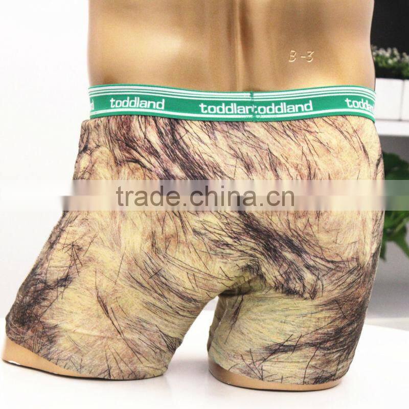 Custom digital print boxer shorts with logo in waistband mens underwear