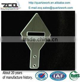 CNC Machined perforated sqaure shape quartz glass sheet