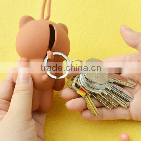 2014 promotional customized felt silicone key chain