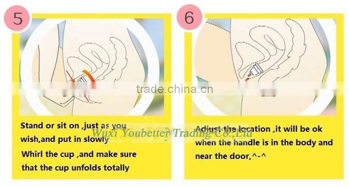 100% Medical Grade Silicone Menstrual Cup Health Soft Cup Menstruation For Lady