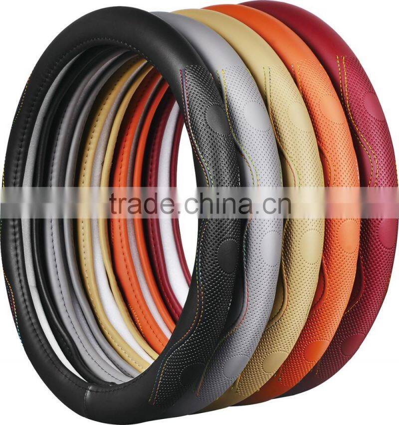 13 Inch Genuine Leather Car Steering Wheel Cover