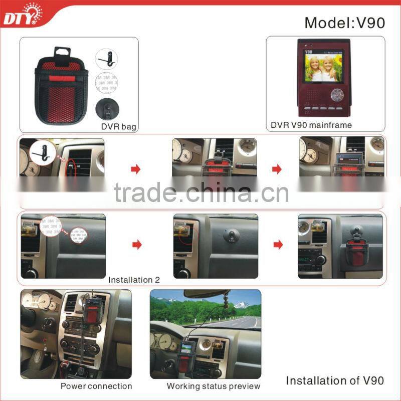 hd portable car dvr camcorder, V90
