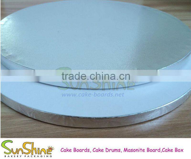 Silver Round Cake Drum Boards 1/2" 12mm THICK Wedding, Birthdays