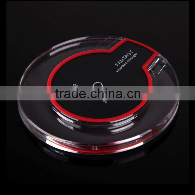 Qi Wireless charger Fantasy Crystal UFO Shape for samsung S6 Charging pad with LED lighting for samsung S6 edge for iphone