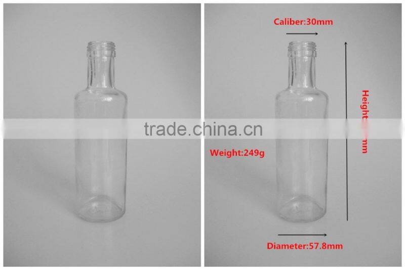 100ml Clear round vinegar liquid sesame oil glass bottle with screw cap