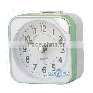plastic square shape table alarm clock wake up laght alarm clock