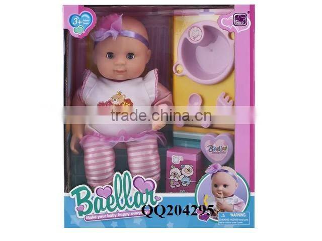 Nice 13 inch baby doll for kids with walking trainer toy doll baby doll