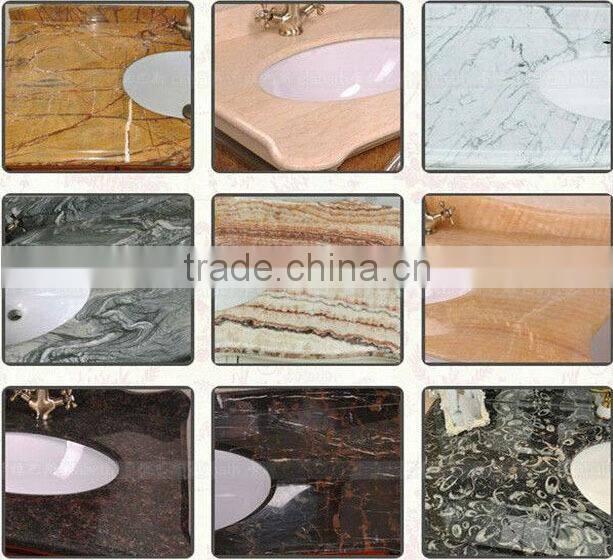 Factory hot sell hangzhou India-Green Marble bathroom basin