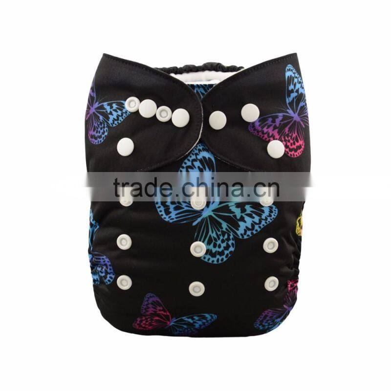 Alva New Butterfly Design One Size Adjustable Baby Cloth Diapers Manufacturer