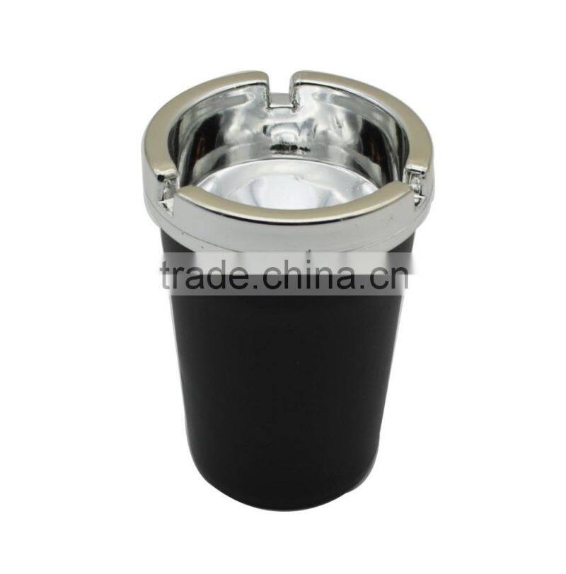 2016 New Design Black Plastic Cover Home Car Ashtray Trash Bin Can Garbage Container