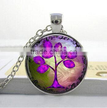 Om necklac,Tibetan Buddhism necklace DIY glass dome jewelry Photo glass dome jewelry