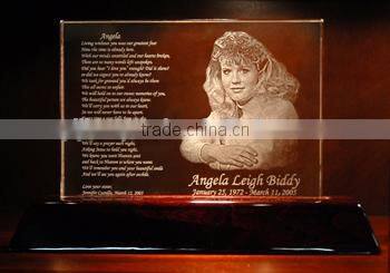 Lighted Photo Crystal Panel, Crystal Iceberg Photo Frame, Glass Picture Frame For Souvenir Gifts