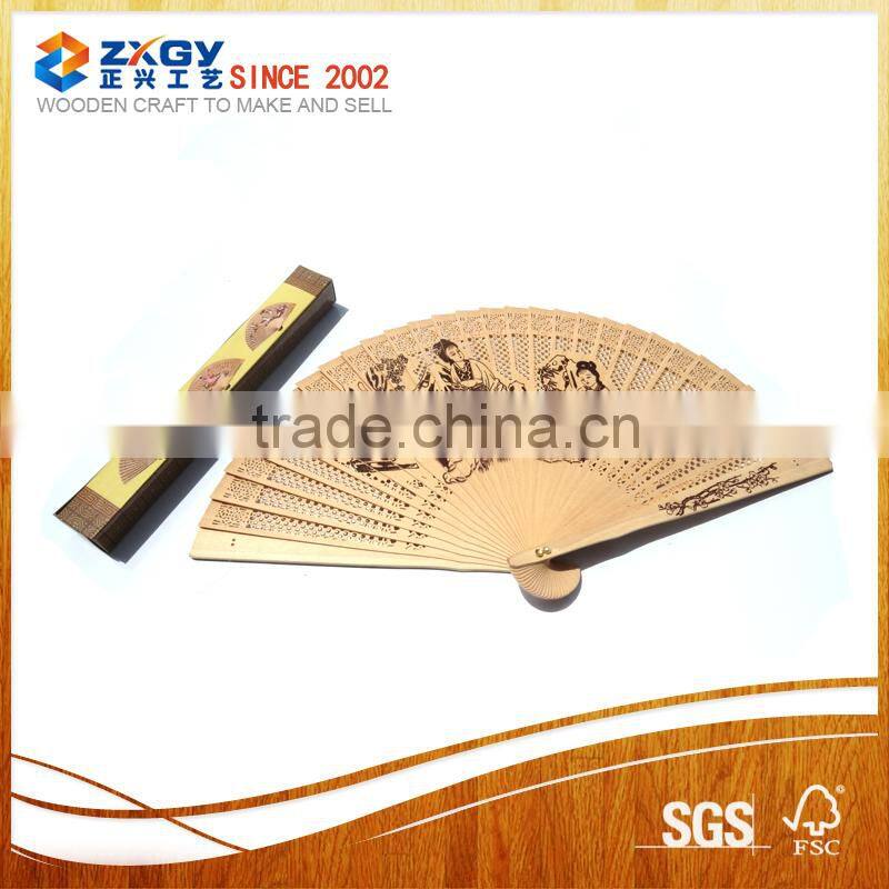 Factory Direct Supply Cheap Scented Sandalwood Fan Wood Hand Fan