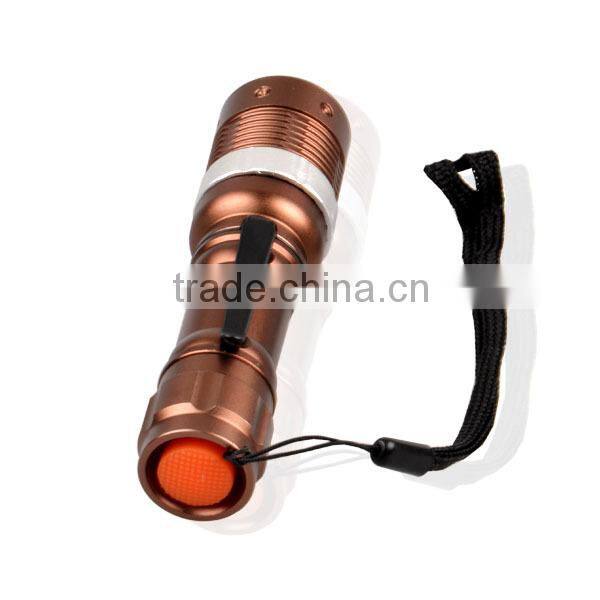 Clip Gold Color Torch LED Flashlight High Quality Pocket Mini LED Torch Flashlight