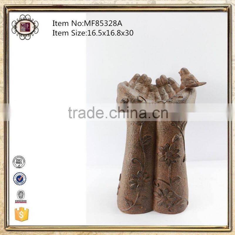 polystone hand shape statue