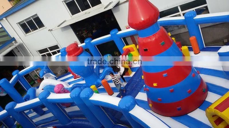 Irregular Outdoor Sea World Play Inflatable Rush Run Ostacle Course