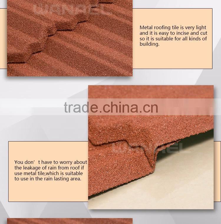 Wanael Traditional Noisy-resistant Metal building materials Red Clay Solar Roof Tiles