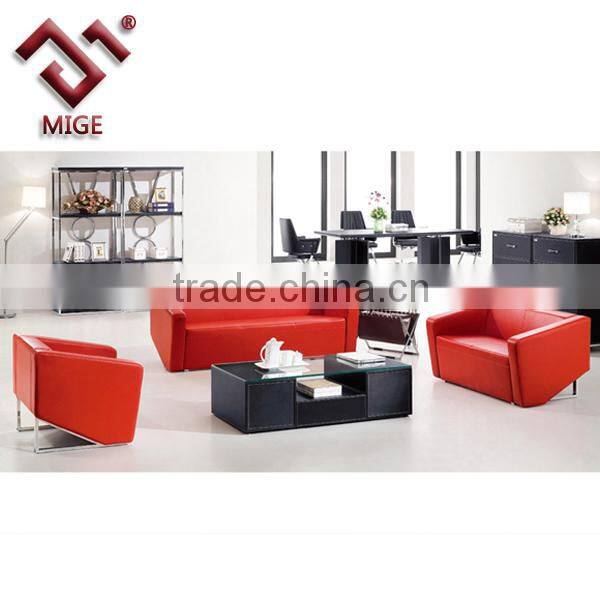 2014 new design office sofa ,black leather cover