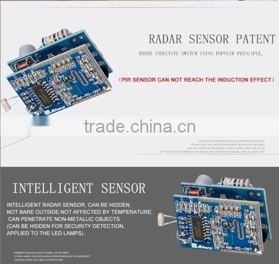 Mini Microwave motion sensor switch 35W auto sensor on off daylight control