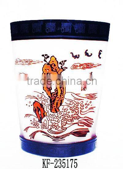 2014 New Special 3D-Carved Square Flower Glass Vase