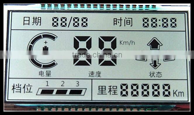 negative VA electric cars lcd display,segment lcd panel display