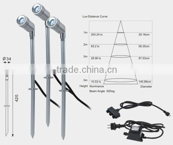 3W Outdoor Garden LED Lamps