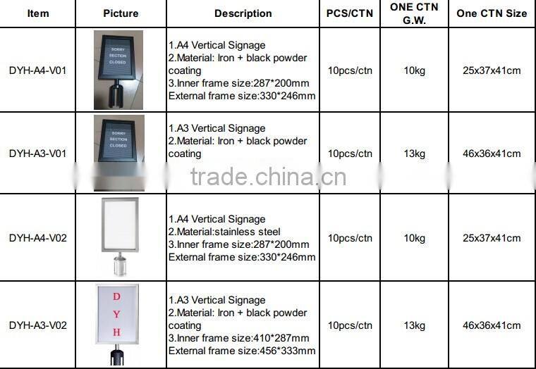 Fine quality superior steel sign top for queue pole