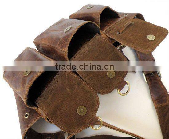 Vintage Leather Popular Unique Design Men's Fanny Waist Pack Purse