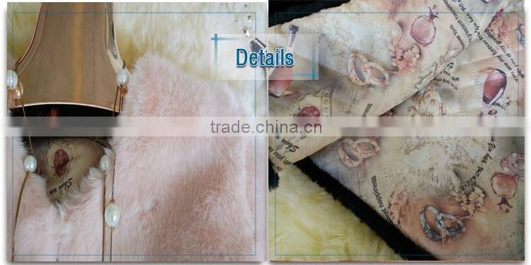 Korean version luxury imitation fur slim winter coat for lady