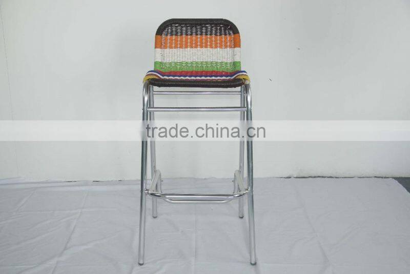 Aluminum cheap bar stool kitchen dining room high chair YC014