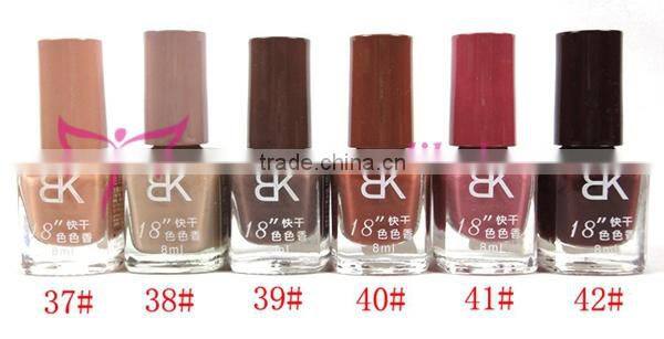 2015 new colors bk fast dry nail lacquer with 42 colors