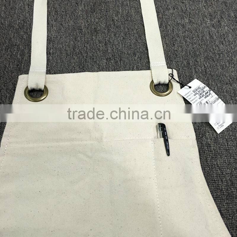 custom hign quality canvas bartenders uniform apron with towel loop