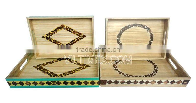 Natural bamboo with coconut tray, hight quality, cheap price