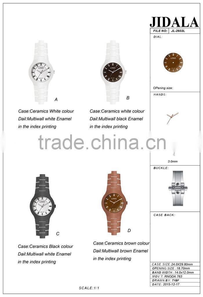 Premium Quality Custom Printing Logo Low Cost Japan Movt Watches Stainless Steel