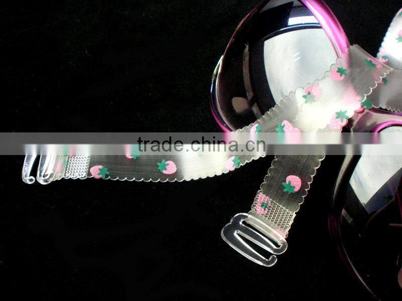 invisible bra strap with strawberry printed