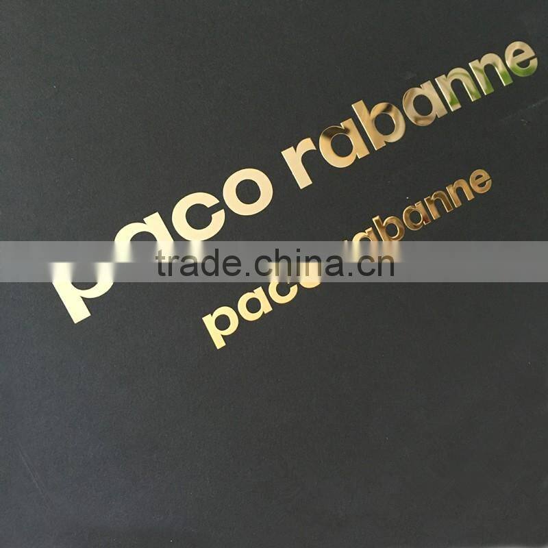 china factory small metal english acrylic 3d logo design letter