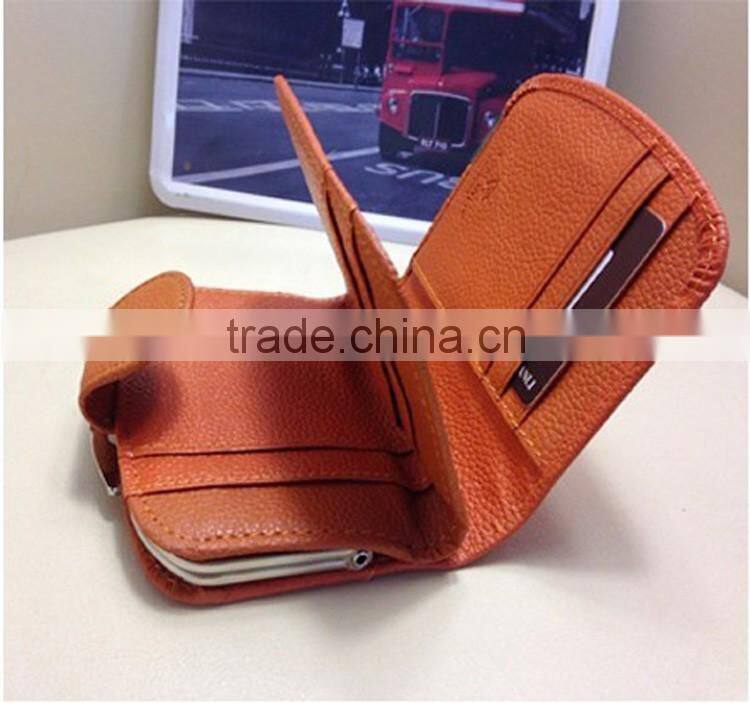 Famous designer clip money wallet with anmial pattern leather