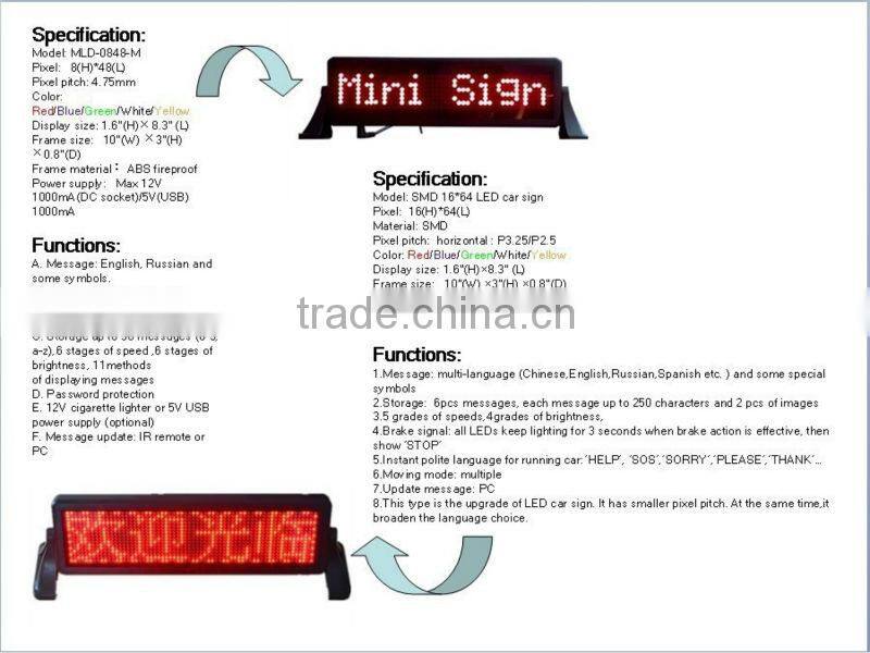 taxi top light,bulb taxi sign,LED taxi sign