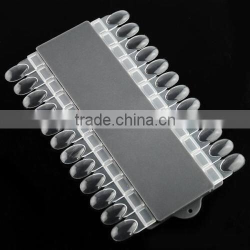 24 Clear Removable Nail Polish Palette Color Chart Display Art Tip