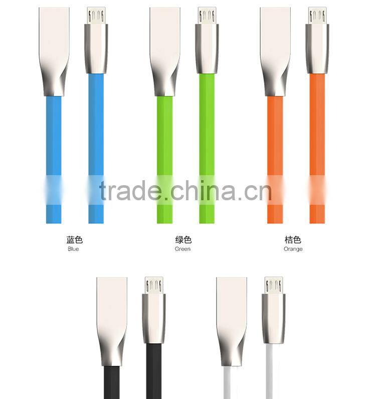 Fast Charge 2.0 Current Usb Data Sync Cable Charger Cable Metal Head Data charging Cable