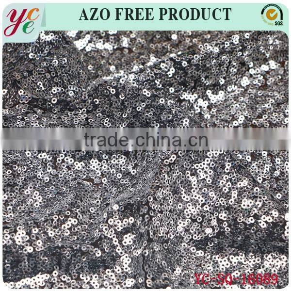 Fashion gold and silver sequin tulle fabric embroidery for dress